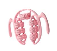 Harilla Rodillo de Masaje para piernas y pantorrillas, Relajante Muscular Manual para Equipos de musculación, Cuerpo Completo, 14 Ruedas Rosas