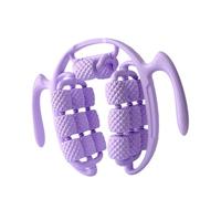 Harilla Rodillo de Masaje para piernas y pantorrillas, Relajante Muscular Manual para Equipos de musculación, Cuerpo Completo, 20 Ruedas Violeta