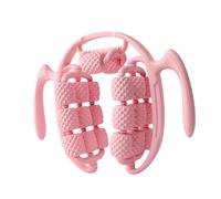 Harilla Rodillo de Masaje para piernas y pantorrillas, Relajante Muscular Manual para Equipos de musculación, Cuerpo Completo, 20 Ruedas Rosas