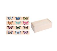 Harilla Rompecabezas de Madera para Reconocimiento de Colores, Aprendizaje Temprano Educativo, Rompecabezas de Animales Mariposa para Edades de 3, 4 Y 5 años.