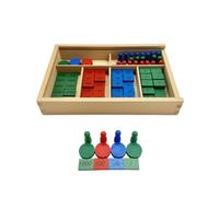 Harilla Sello Aritmético Infantil Juego Matemático Educativo Juguete de Caja Organizadora Fichas de Madera Bloques Impresos Madera Adecuada para Aprendizaje Temprano Aula Regalo Educativo
