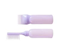 Harilla Set de 2 botellas para aplicar aceite en el cabello, frasco de 120 ml con medición, herramientas para rizar, envase vacío, púrpura