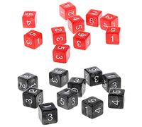 Harilla Set de 20 Dados de Seis Caras para Juegos de rol, Azul y Plateado