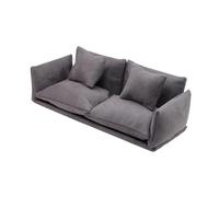 Harilla Sofá en Miniatura para casa de muñecas, Escala 1/12, Muebles en Miniatura Artificiales para niños, Juguete de simulación, Escena de Vida, Moderno y, Gris