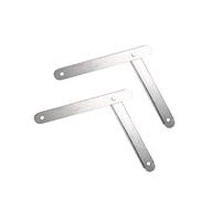 Harilla Soporte de Montaje de Metal de 2 Piezas para Refuerzo de Escalera, Localizador de Juntas, Accesorio de Aluminio, Peldaño Plegable para Un Montaje Esta, Blanco