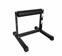 Harilla Soporte para Sentadillas Búlgaras Ajustable Rack de Entrenamiento Banco de Apoyo Base Ancha Tubo Reforzado Confort de Espuma Adecuado para Ejercicios, Negro Con Gancho