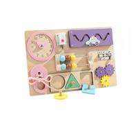 Harilla Tablero de Aprendizaje Infantil Tablero Sensorial de Madera Juguete Educativo Tablero de Actividades Juguete Motricidad Fina Adecuado para Niños Pequeños Educación en Casa Guarderías