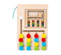 Harilla Tablero Puzzle Bolas con Laberinto Didáctico Juguete Educativo Táctil Juego Motricidad Fina para Duración Serenidad, 4 Colores