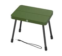 Harilla Taburete Plegable para Acampar, Ligero, Multifuncional, Pequeño, con Reposapiés para Patio Y Mochileros Al Aire Libre, Verde