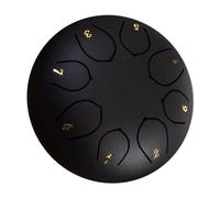 Harilla Tambor de acero, tambor de mano, 6 pulgadas, 8 notas, instrumento de percusión para educación musical, NEGRO