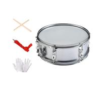 Harilla Tambor de Caja de 14 Pulgadas, Instrumentos Musicales, Instrumento de Percusión Ligero, Tambores Musicales para Principiantes, Niños, Adultos, Regalos, Silver 14 Inch
