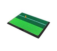 Harilla Tapete de Golf de 30 x 40 cm, portátil, para Interior y Exterior, Antideslizante, para Campo de Entrenamiento, Patio y Campo de prácticas, Linea Blanca