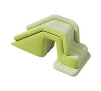 Harilla Tobogán de Piscina, Tobogán Acuático, Estable para, Práctico Tobogán Acuático Portátil de PVC para Jardín, Verano, Piscina Elevada, Patio, Verde