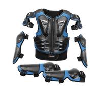 Harilla Traje de Protección de Motocicleta para Niños con Coderas, Rodilleras, Equipo de de Cross, Conjunto de Protección de Conducción para Deportes Al, Azul