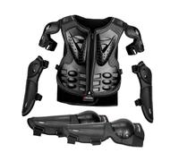 Harilla Traje de Protección de Motocicleta para Niños con Coderas, Rodilleras, Equipo de de Cross, Conjunto de Protección de Conducción para Deportes Al, Negro