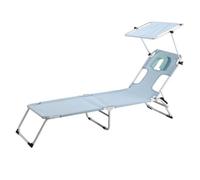 Harilla Tumbona Plegable Exterior con Agujero Facial para Masaje elajacion Estructura Acero al Carbono Oxford 600D Acuada para Lectura Siesta y en Terraza O Piscina, Color to 1