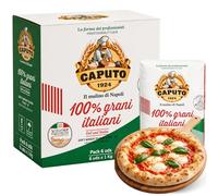 Harina Caputo Grano Italiano, Origen Italiana, ideal para masas ligeras con grandes cavidades, gran volumen, Recomendado para la clásica pizza napolitana, Tipo Harina 0, Contiene 6 unidades de 1 Kg