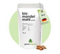 Harina de Almendra Orgánica, Premium, Blanco, Bajo en Carb, Sin Gluten, Vegano, Desolado, Alto en Proteínas, Fibra Alta, Paleo Superfood, 400g