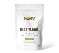 Harina de Arroz de HSN | Sin Sabor 3 Kg = 75 Tomas por Envase | Para Cocinar | Ideal recetas de repostería y cocina para celiacos | No-GMO, Vegano, Sin Gluten