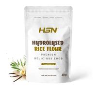 Harina de Arroz Hidrolizada de HSN | Vainilla Caribeña 3 Kg = 75 Tomas por Envase | Para Tomar en Batido | Ideal batidos de carbohidratos y proteínas para celiacos | No-GMO, Vegano, Sin Gluten