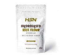 Harina de Arroz Hidrolizada de HSN | Sin Sabor 3 Kg = 75 Tomas por Envase | Para Tomar en Batido | Ideal batidos de carbohidratos y proteínas para celiacos | No-GMO, Vegano, Sin Gluten