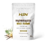 Harina de Arroz Hidrolizada de HSN | Vainilla Caribeña 3 Kg = 75 Tomas por Envase | Para Tomar en Batido | Ideal batidos de carbohidratos y proteínas para celiacos | No-GMO, Vegano, Sin Gluten