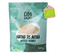 Harina de Avena Integral Ecológica en Polvo - 1Kg. Harina Avena Integral Molida en Polvo Sabores Neutro. Avena en Polvo Proteica para Pizza Pasta o Dulces como Pancakes.