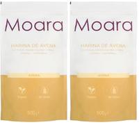 Harina de avena integral y neutra, BIO sin gluten y sin azúcar - ecológica sin sabor, ideal para repostería y recetas fitness - vegana 500gr (Paquete de 2)