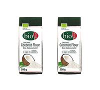 Harina de coco ecológica 500 g (Pack 2x250 g) sin gluten, vegana, alternativa vegetal sin cereales para repostería y cocina, espesa salsas y currys