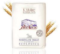 Harina De Trigo Ecológica Blanca | Molida A La Piedra | Con Fuerza Panificadora W200 | Con todo su Germen | Para Pizzas, Hogazas Y Larga Fermentación - 1kg