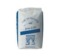 Harina de trigo L'Arc de Triomphe T55 - Saco de 25 kg | Harina blanca multiusos para panadería, pastelería y cocina