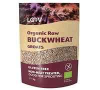 Harina de Trigo Sarraceno Cruda Orgánica, 1 kg, harina sin gluten, no tratada térmicamente, conserva todos los nutrientes, delicioso sabor a nuez, cultivado orgánicamente en climas nórdicos, no es OGM