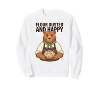 Harina Espolvoreada Y Feliz Hornear Cita Panadero Oso Pastelería Sudadera