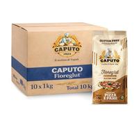 Harina Sin Gluten FioreGlut Caputo, Origen Italiana, ideal para una buena pizza o de un pan aromático, Sin Gluten, Sin Lactosa, Sin Huevos, Proteina 1%, Contiene 10 unidades de 1 Kg