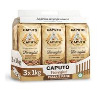 Harina Sin Gluten FioreGlut Caputo, Origen Italiana, ideal para una buena pizza o de un pan aromático, Sin Gluten, Sin Lactosa, Sin Huevos, Proteina 1%, Contiene 3 unidades de 1 Kg
