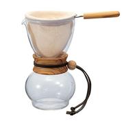 HARIO Colador de Tela con Cuello de Madera para Recipiente, Light, 3 Tazas