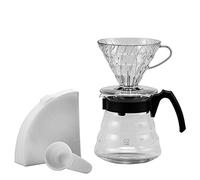 Hario Einsteigerset Kaffee 4 teilig Glas Schwarz V60 - Cafetera artesanal 17, 3 x 24, 5 x 13 cm VCSD-02B-EX