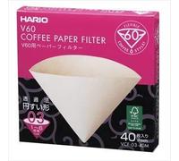 Hario Filtros de papel natural V60 tamaño 03 café 40 unidades en caja (total de 40 hojas)