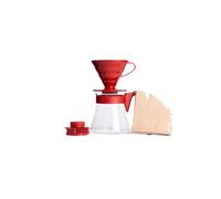 Hario Jarra Filtrante V60 Blanco Rojo Vidrio 100 ml