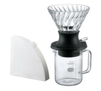 HARIO Start-Stop SSD-5012-B - Juego de filtros de mano para cafetera, 200 ml, color negro