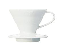 HARIO V60 - Cafetera de cerámica con boquilla para café, talla 01, color blanco
