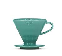 HARIO V60 - Filtro de café de porcelana (tamaño 02), color verde turquesa