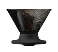 HARIO V60 VDN-02-B Gotero NEO para 1-4 tazas, resina Tritan, costilla espiral, negro, fabricado en Japón