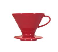 Hario VDCR-02R V60 02 - Gotero de café rojo de cerámica para 1-4 tazas