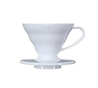 HARIO VDR-01-W V60 01 - Gotero de café blanco transparente para 1-2 tazas