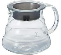 HARIO XGSR-36-TB V60 Servidor de vidrio, 360 transparente, 360.8 ml (360 ml), 1-3 tazas, apto para microondas