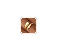 HARJJME Anillos de plata y oro para mujer, de acero inoxidable, grueso, ajustable, hipoalergénicos, impermeables, no se deslustran, anillos abiertos para meñique, joyería de regalo para mujer, Metal