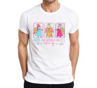 Hark The Herald Angels Sing Christmas Angel Pastel Regalo Camiseta Hombre, Blanco, S