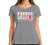 Hark The Herald Angels Sing Navidad Ángel Pastel Regalo Camiseta Mujer, gris, XL