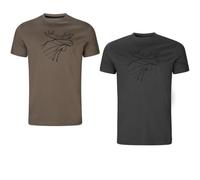 Harkila Graphic t-Shirt 2-Pack Brown granitePhantom